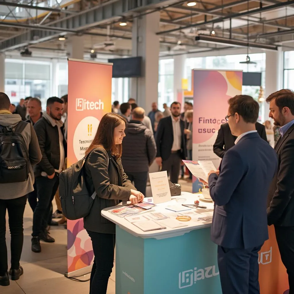 Stand FinTech ÉducIA lors d'un événement communautaire sur l'éducation
